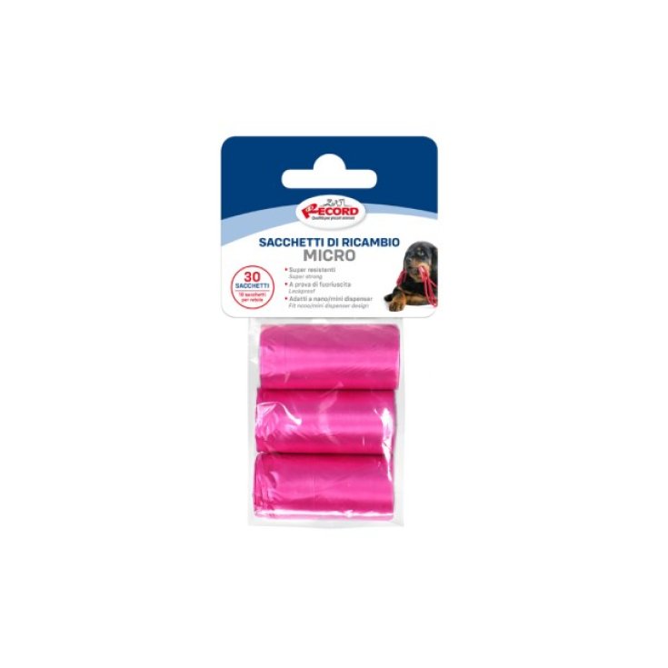 SANITARY BAGS 3X10 MINI PINK ROLLS