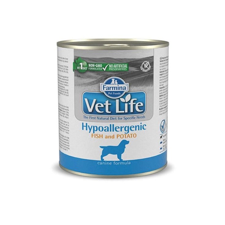 VET LIFE DOG HYP FISH&POT 300G