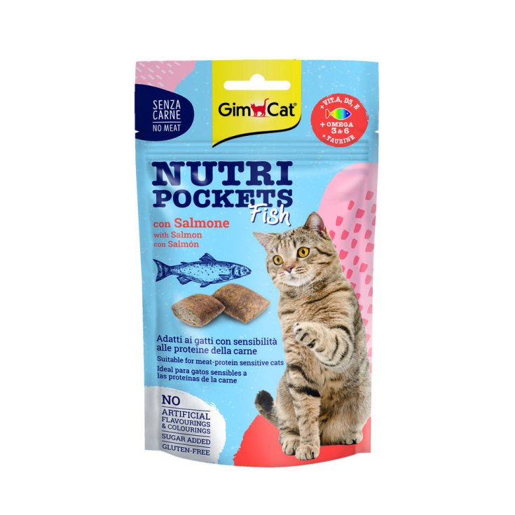 GIMCAT NUTRI POCKETS FISH WITH SALMON 60