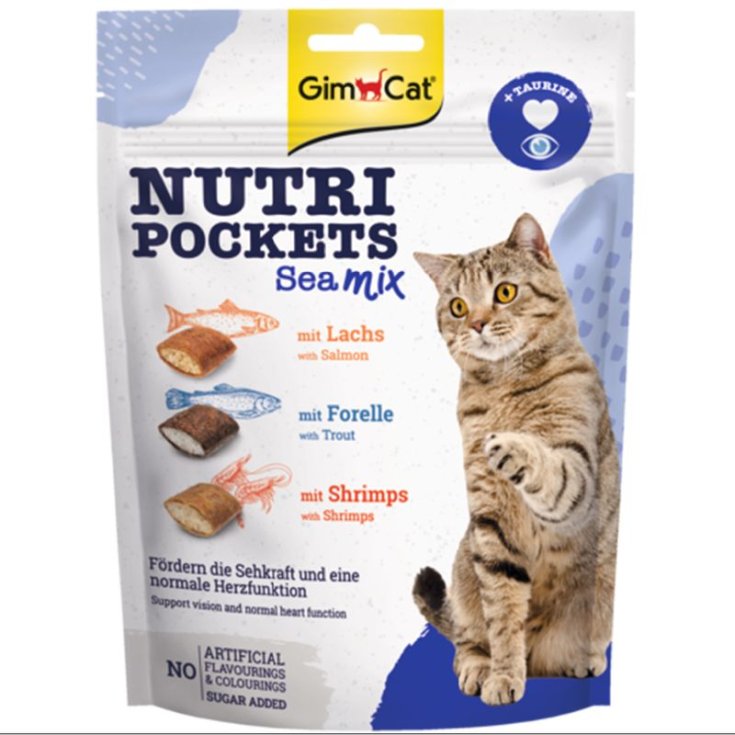 GIMCAT NUTRI POCKETS WITH SALMON AND OMEGA