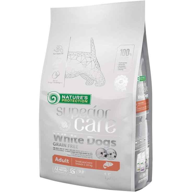 NP SC WHITE DOG GF SALMON A/SMALL 1.5KG