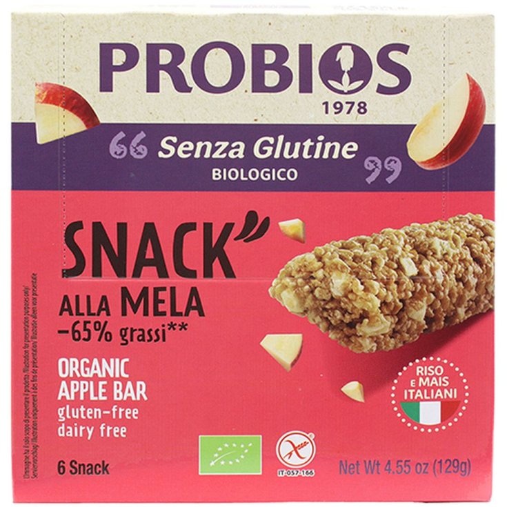 Rice & Rice Apple Rice Snack Probios 6x21g