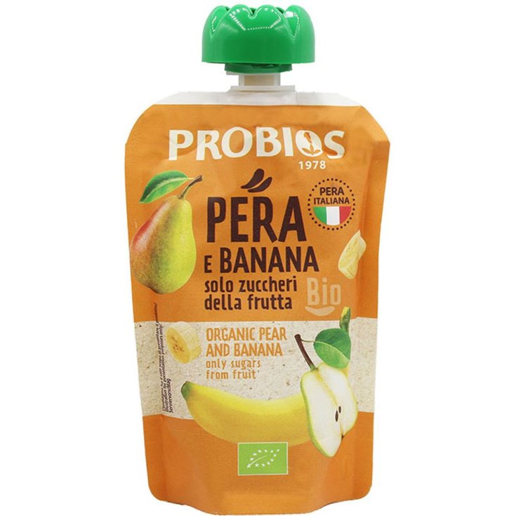 Pear / banana pulp 100% Probios Doypack 100g