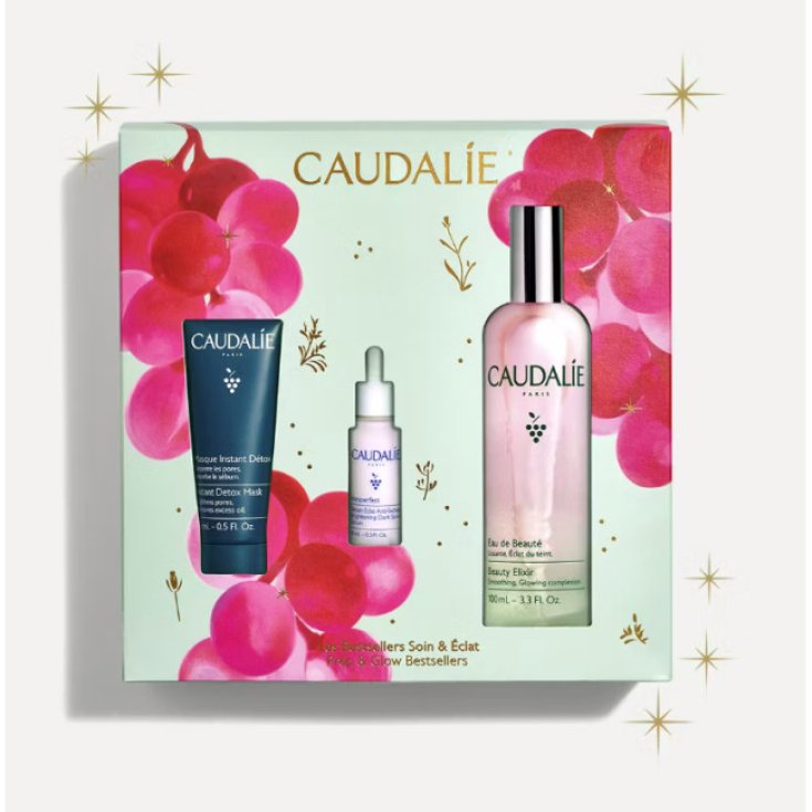 Caudalie Cofanetto Trio Illuminante Detox Acqua di Bellezza
