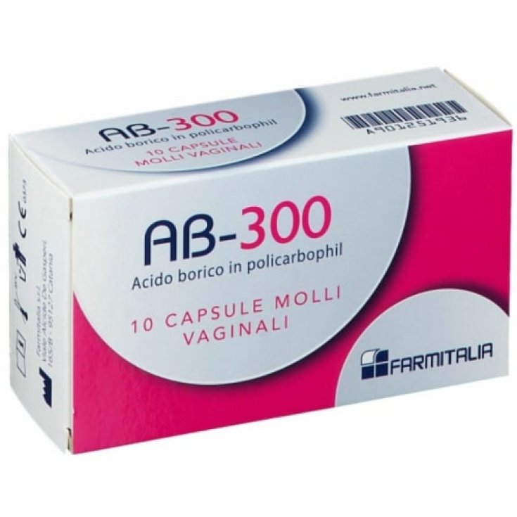 AB-300 Vaginal Capsules Farmitalia 10 Soft Vaginal Capsules