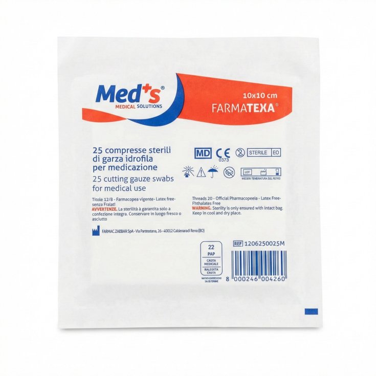 Gauze Meds 12/8 10x10cm 25pcs