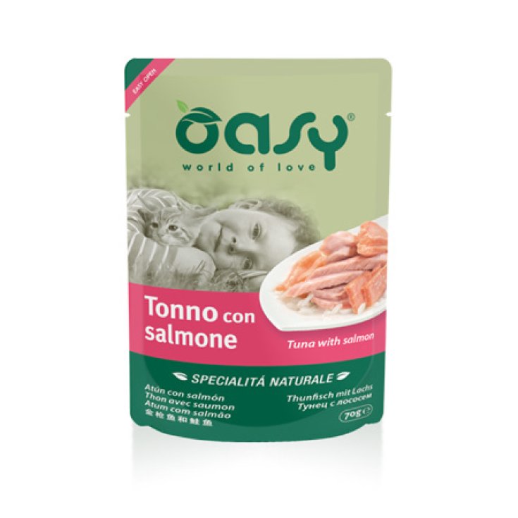 OASY WET CAT TUNA WITH SALM 70G