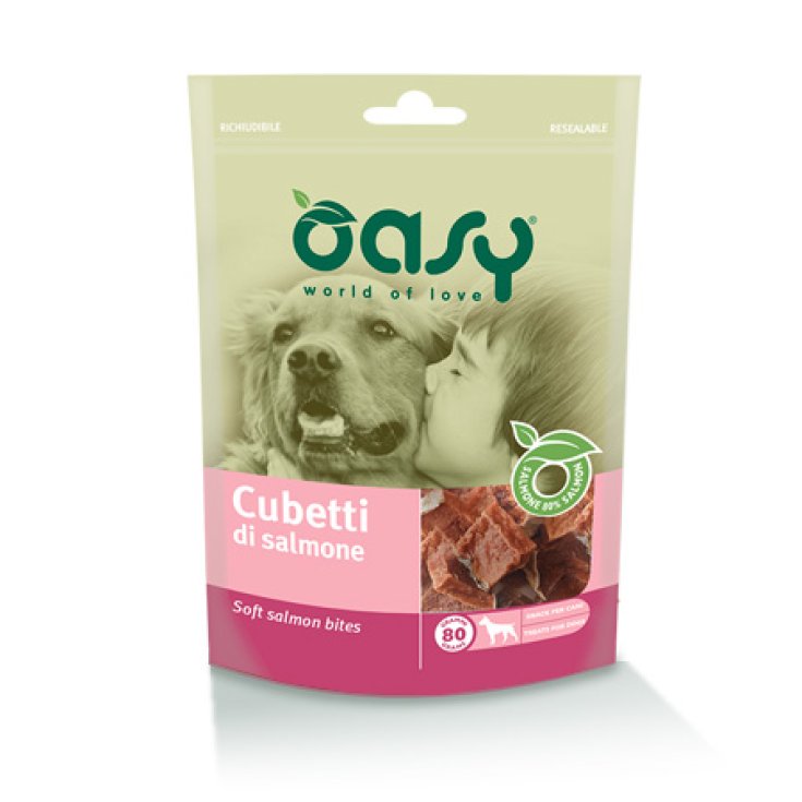 OASY SNACK DOG SALMON CUBES
