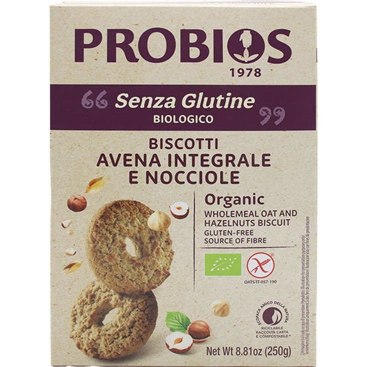 Other Cereals Oat And Hazelnut Biscuits Probios 250g