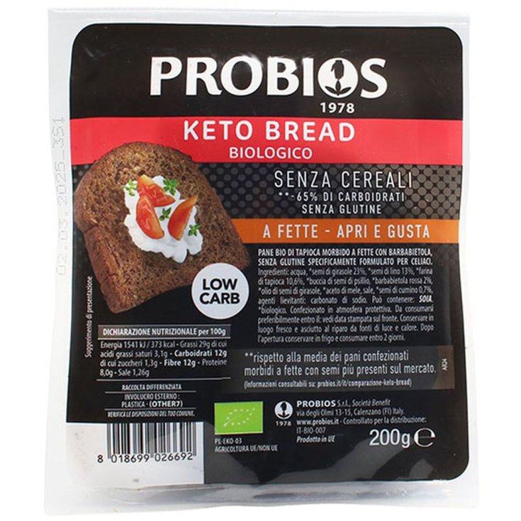 PROBIOS KETO BREAD S/GLUT 200G