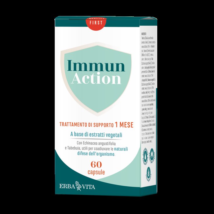 ErbaVita Immun Action New Food Supplement 60 Capsules