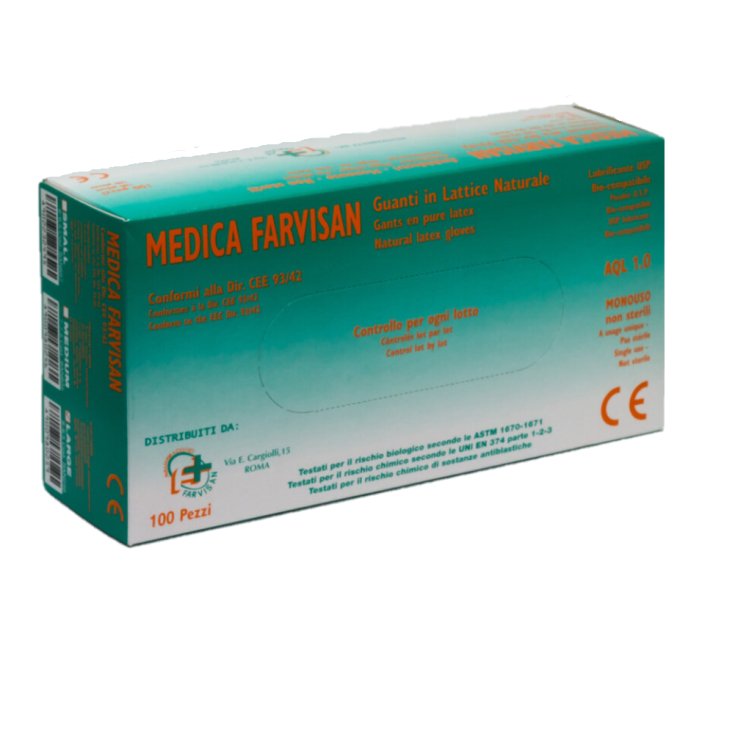 Farvisa Medical Natural Latex Glove Size S 100 Gloves