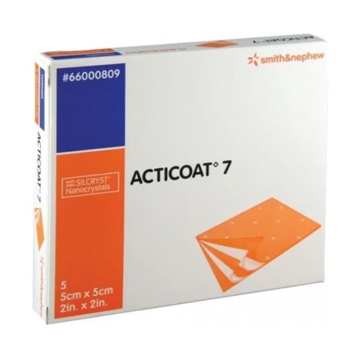 Acticoat 7 Antimicrobial Barrier with Silver Nanocrystals 5x5cm 5 Dressings