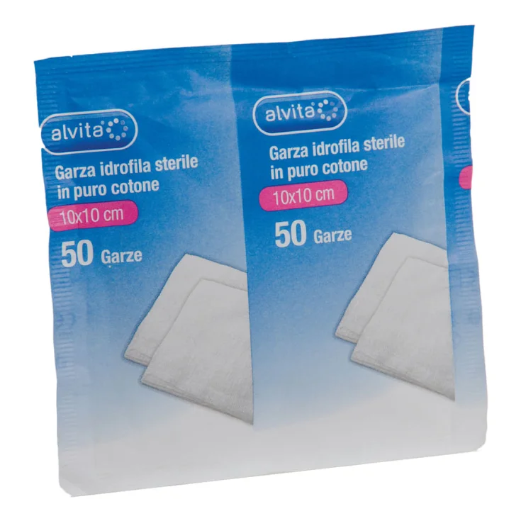 Alvita Gauze Sterile Compressed 10x10cm 100 Pieces