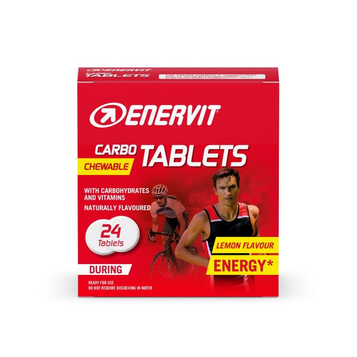 Carbo Tablets Chewable Lemon Flavor Enervit Sport 24 Chewable Tablets 4g