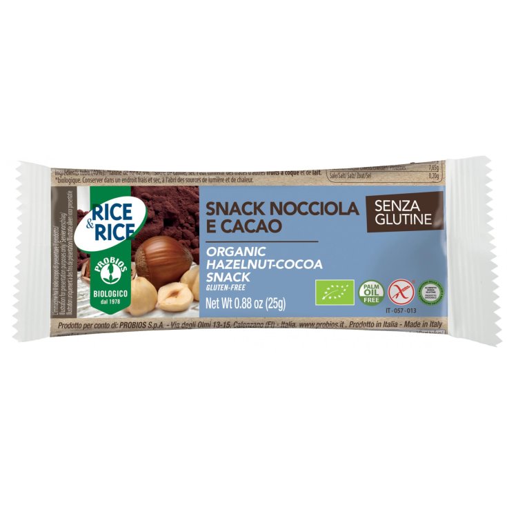 Rice & Rice Snack Of Rice With Hazelnut And Cocoa Probios 25g