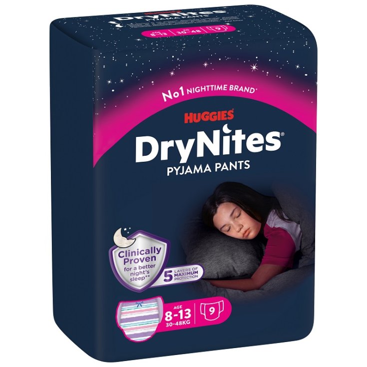 Pajama Pants 8-15 Years Girl DryNites® 9 Pieces