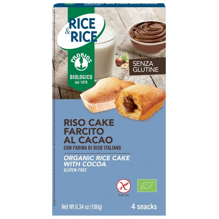 Rice & Rice Rice Cake With Cocoa Probios 180g