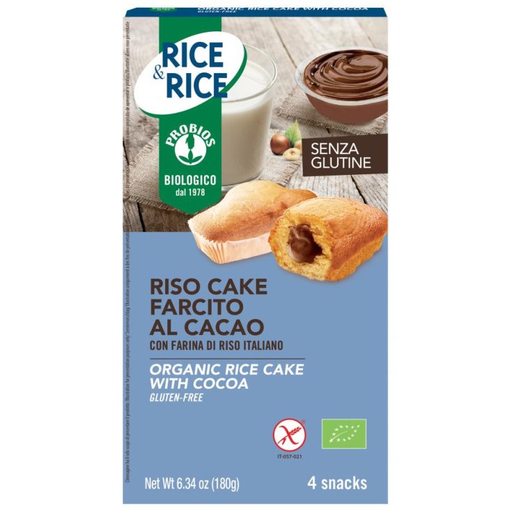 Rice & Rice Rice Cake With Cocoa Probios 180g