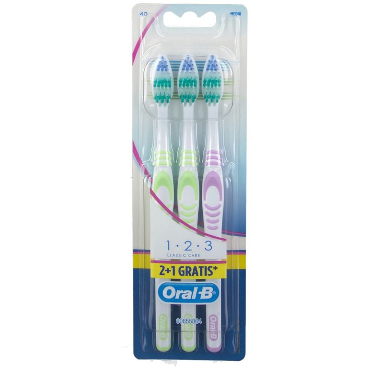 Oral-B® 1 2 3 Classic Care 40 MEDIUM Manual toothbrush X 3