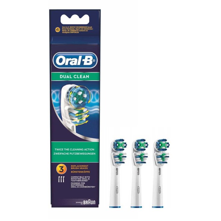 Oral-B® Dual Clean Replacement Heads 3 Pieces