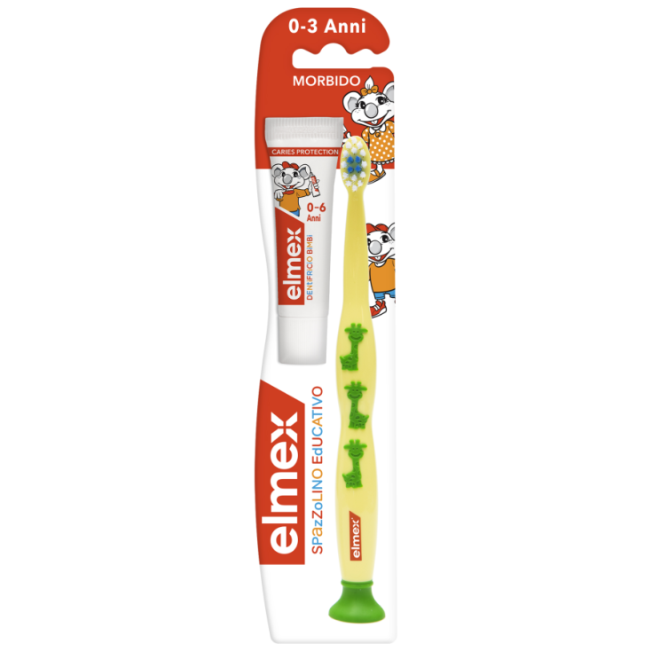 elmex® Educational Toothbrush 0-3 Years + Toothpaste