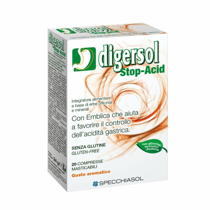 Specchiasol Digersol Stop-Acid Food Supplement 20 Tablets