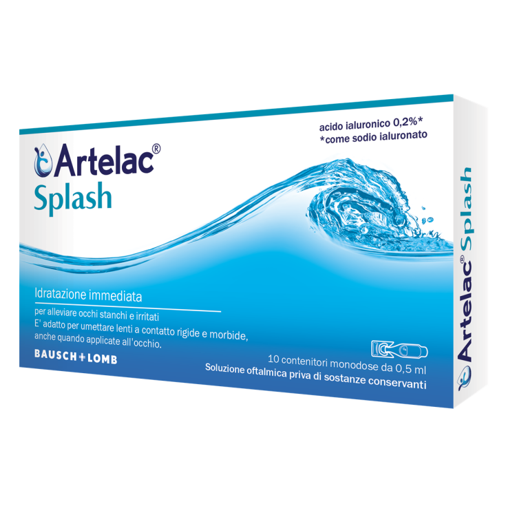 Baush + Lomb Artelac Splash Eye Drops 10 Single-dose Vials 0.5ml