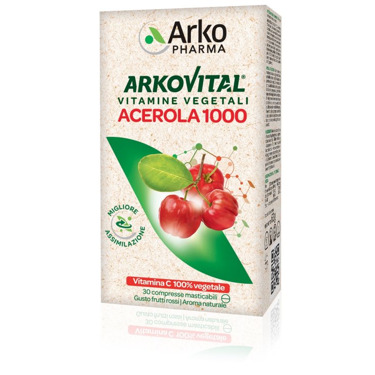 Arkopharma Acerola 1000 Food Supplement 30 Chewable Tablets