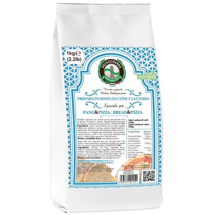 DallaGiovanna Special Flour Bread And Pizza Gluten Free And Lactose Free 1kg