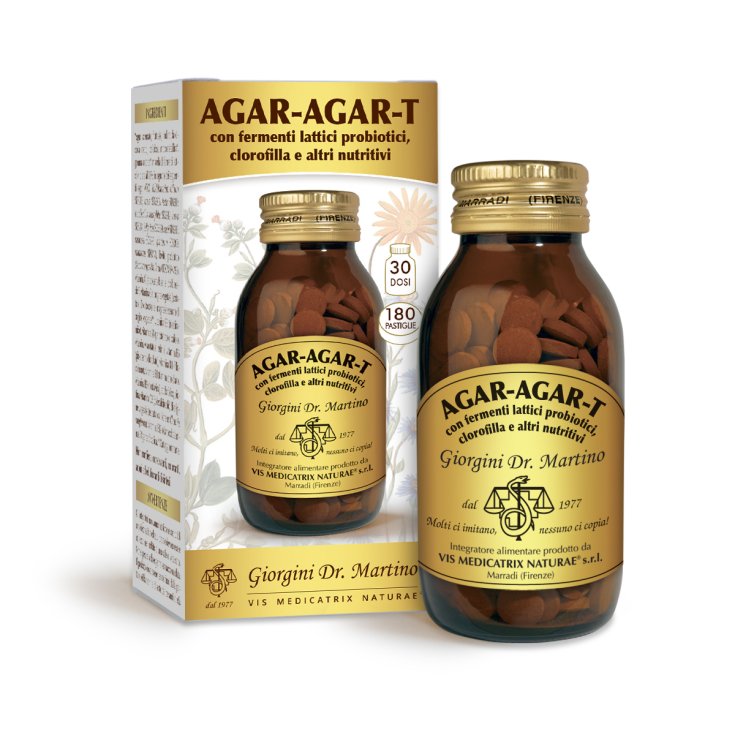 Agar-Agar-T With Lactic Ferments And Chlorophyll Dr. Giorgini 180 Tablets