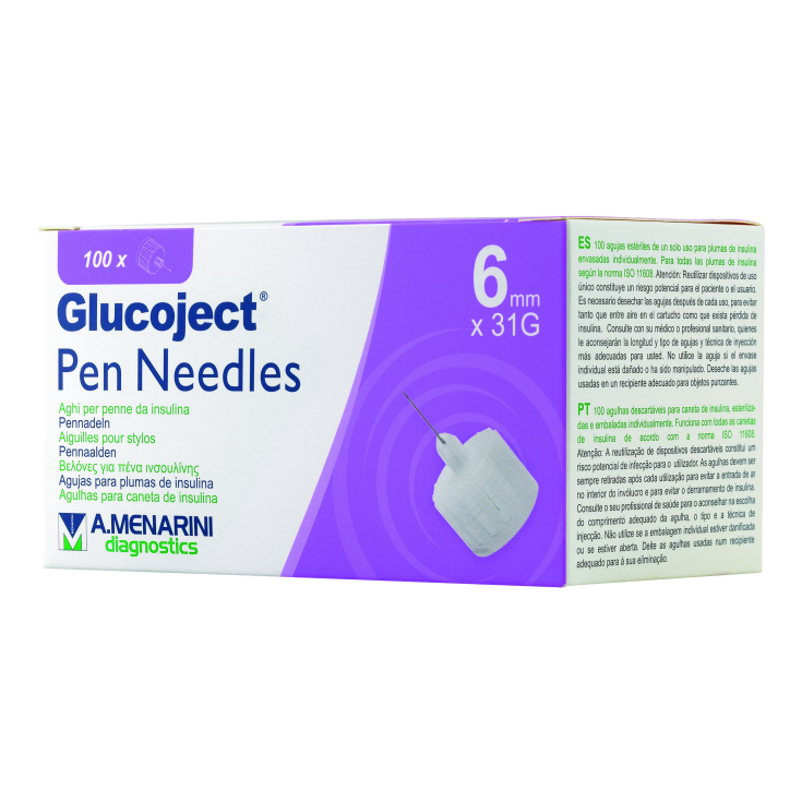Menarini Glucoject Pen Needles 6mm G31 100Pz