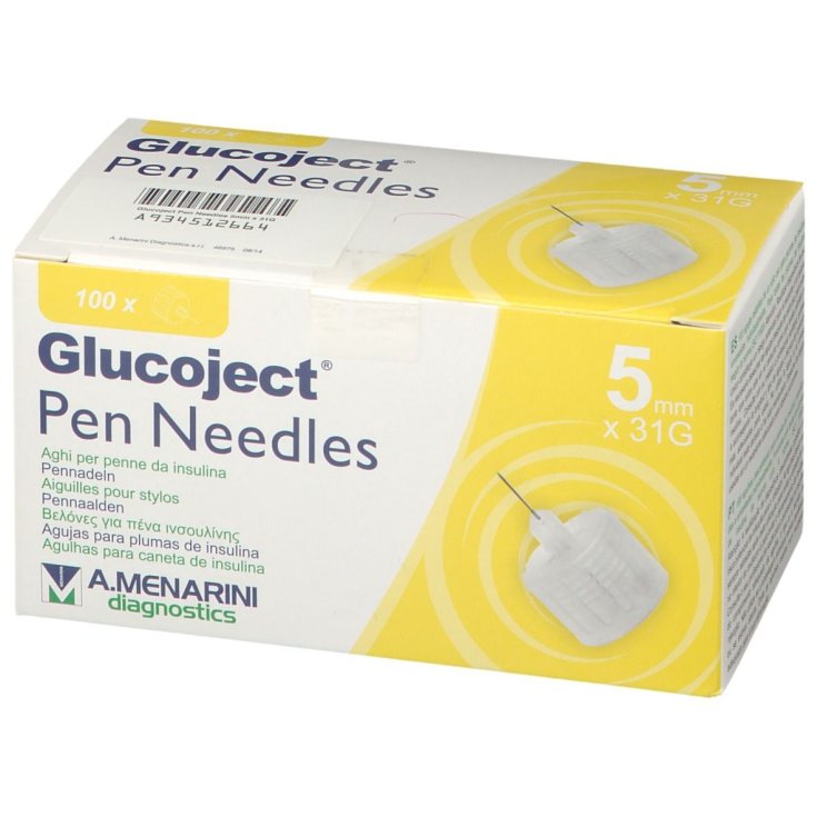 Menarini Glucoject Pen Needles 5mm G31 100 Pieces