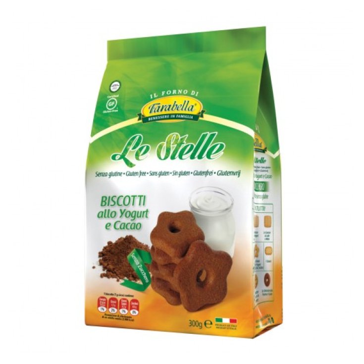 Farabella Le Stelle Yogurt And Cacao Sugar Free Cookies Gluten Free 300g