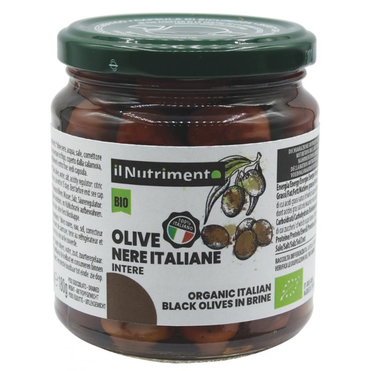 Il Nutrimento Black Olives In Brine Probios 280g