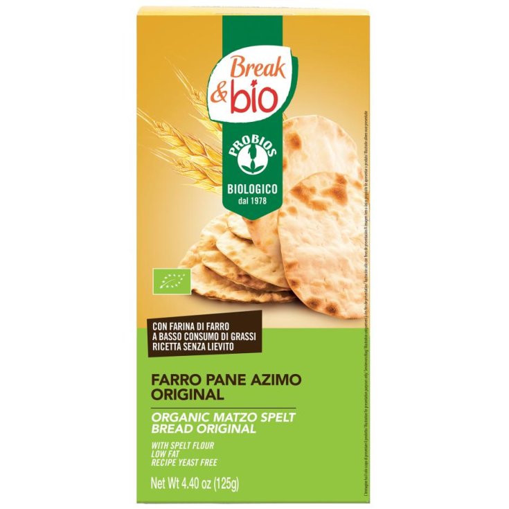 Break & Bio Azimo Spelled Bread Original Probios 125g
