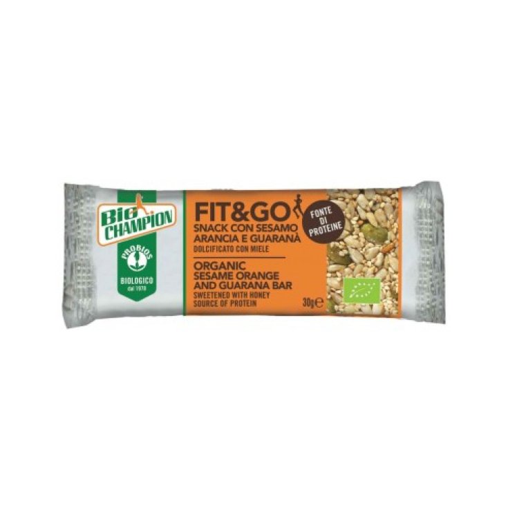 Biochampion Fit & go Probios Orange Sesame And Guarana Bars 30g