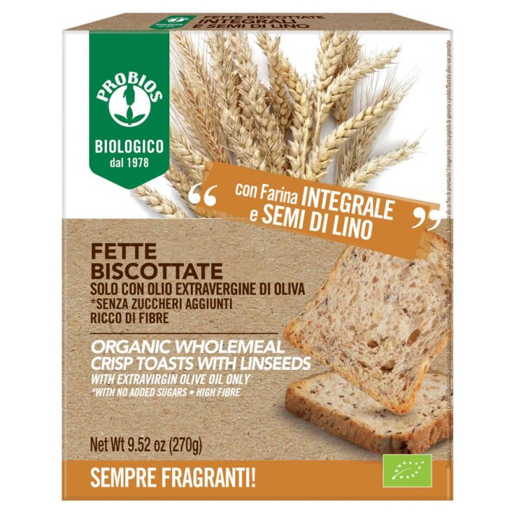 Wholemeal Rusks With Linseed Probios 270g