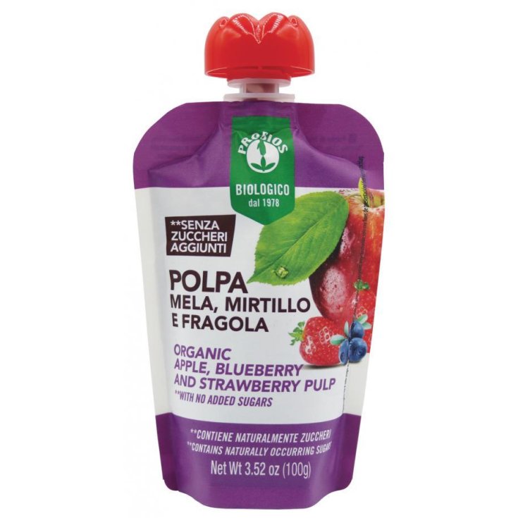 Apple Strawberry And Blueberry Pulp 100% Probios Doypack 100g