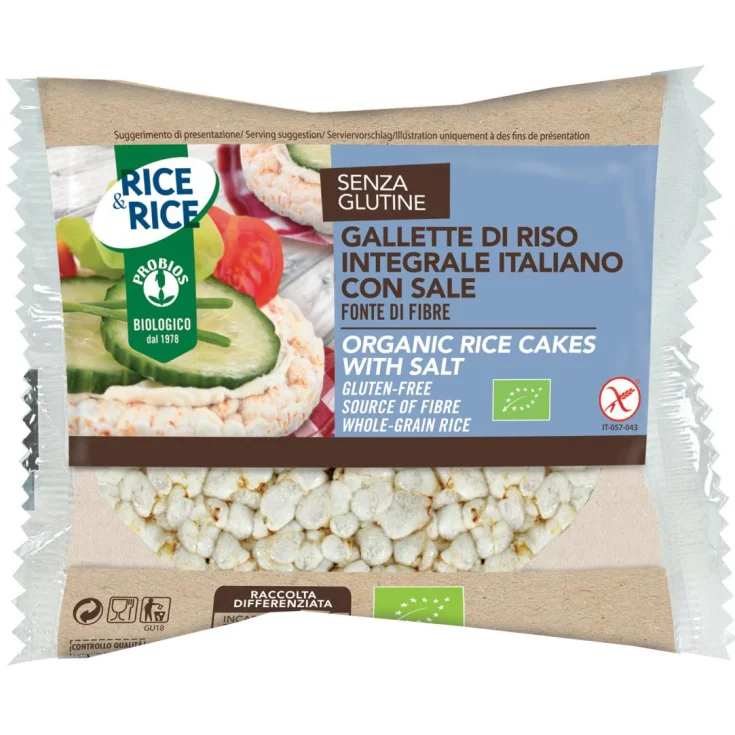 Rice & Rice Rice Cakes With Salt Probios Duopack 13g