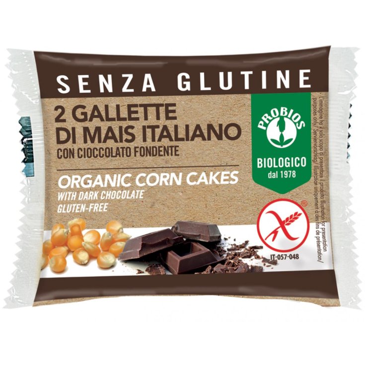 Viva Mais Probios Dark Chocolate Corn Galletta 32g
