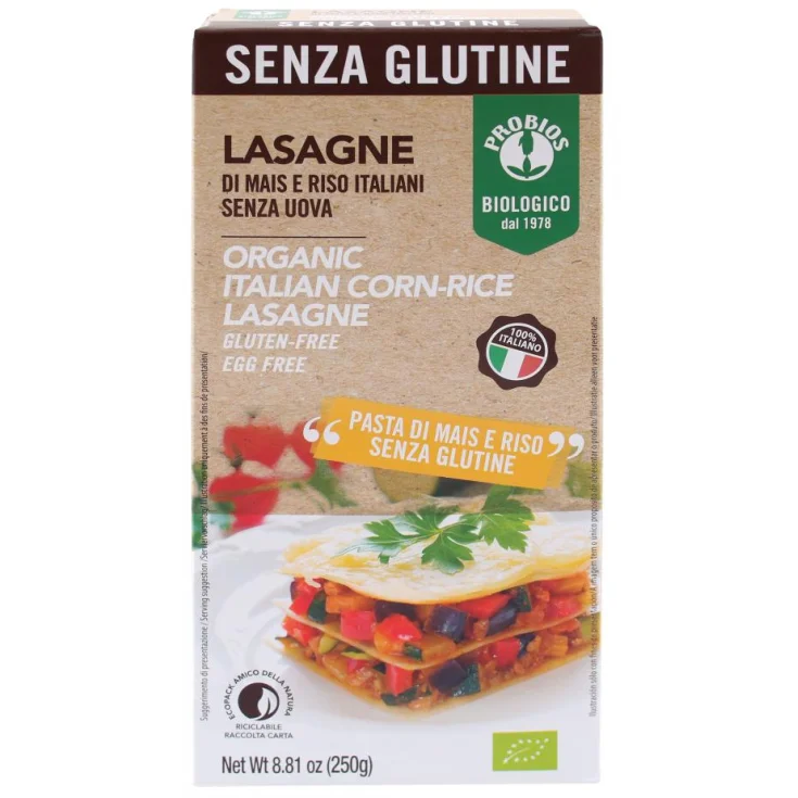 Viva Mais Lasagne Of Corn And Rice Probios 250g