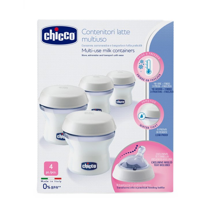 Natural Feeling CHICCO Milk Containers 4 Pieces