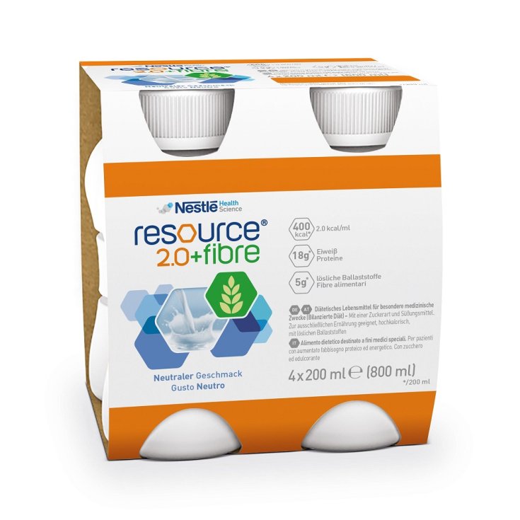 Nestlé Health Science Resource 2.0 + Fiber Neutral Beverage Enriched With FOS And GOS Fibers 200ml