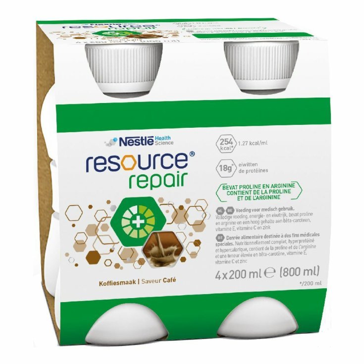 Nestle Health Science Resource Repair Coffee High Protein Drink To Promote Tissue Regeneration 4x200ml