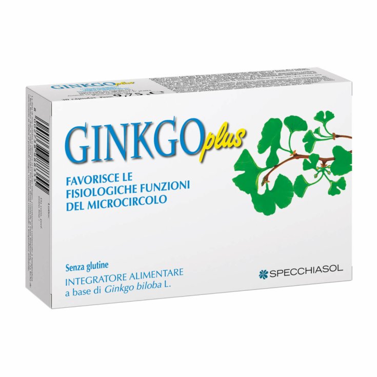 Specchiasol Ginkgo Plus Food Supplement 30 Capsules