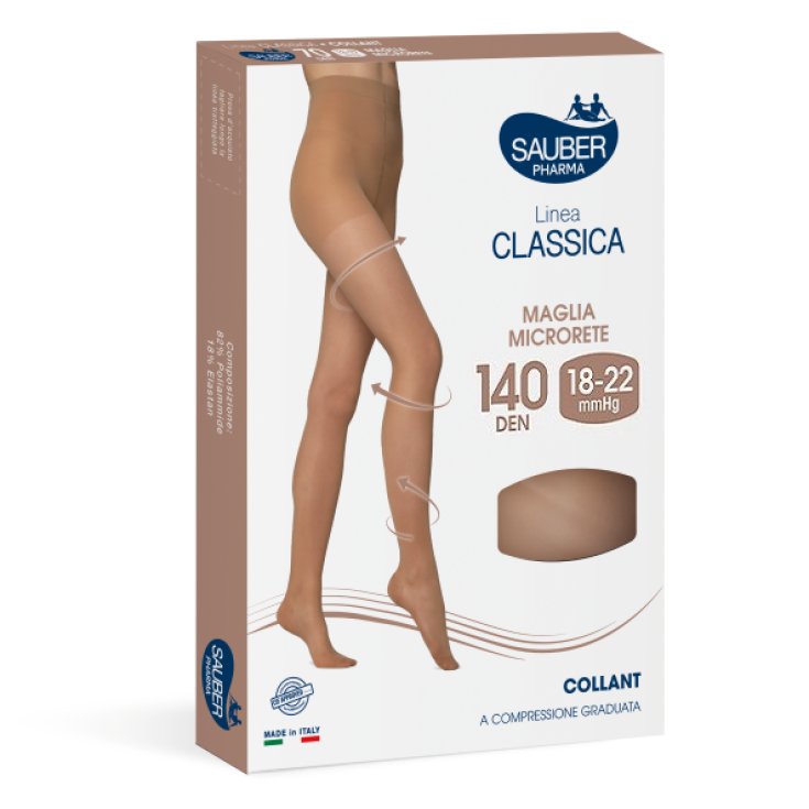 Sauber Pharma Classic Line Tights 140 DEN Color Neutral Beige Size 3