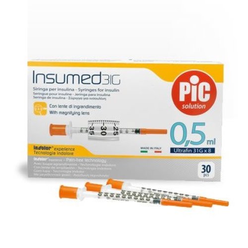 Pic Insumed Pic Insumed Insulin Syringe 0.5ml 30 Pieces