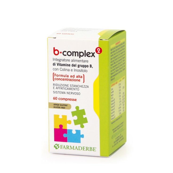 Farmaderbe B Complex Food Supplement 60 Tablets