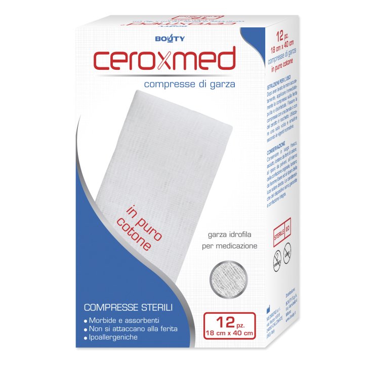 Ceroxmed Pure Cotton Gauze Tablets IBSA 12 Sterile Tablets 18x40cm